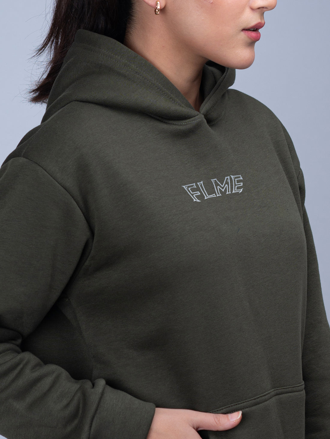 Olive Green Blank Hoodie