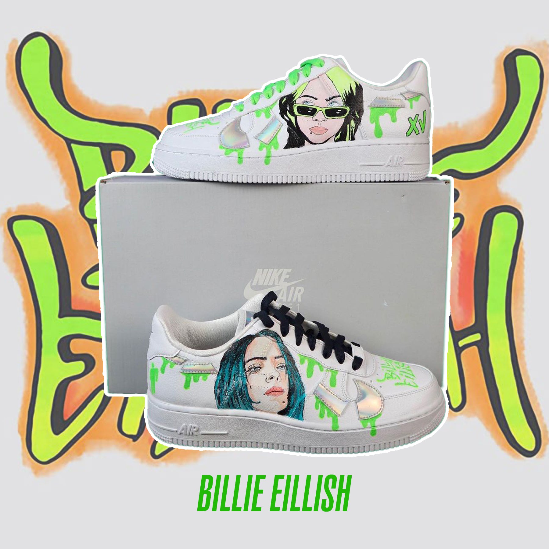 Billie Eilish Air Force 1 Custom