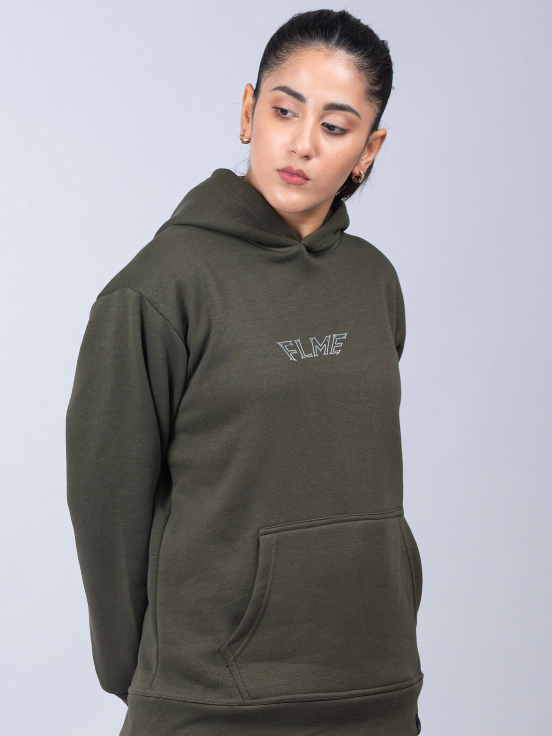 Olive Green Blank Hoodie