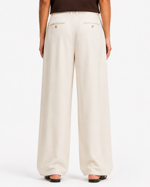 Off White Formal Wide Leg Pants (WOMEN)