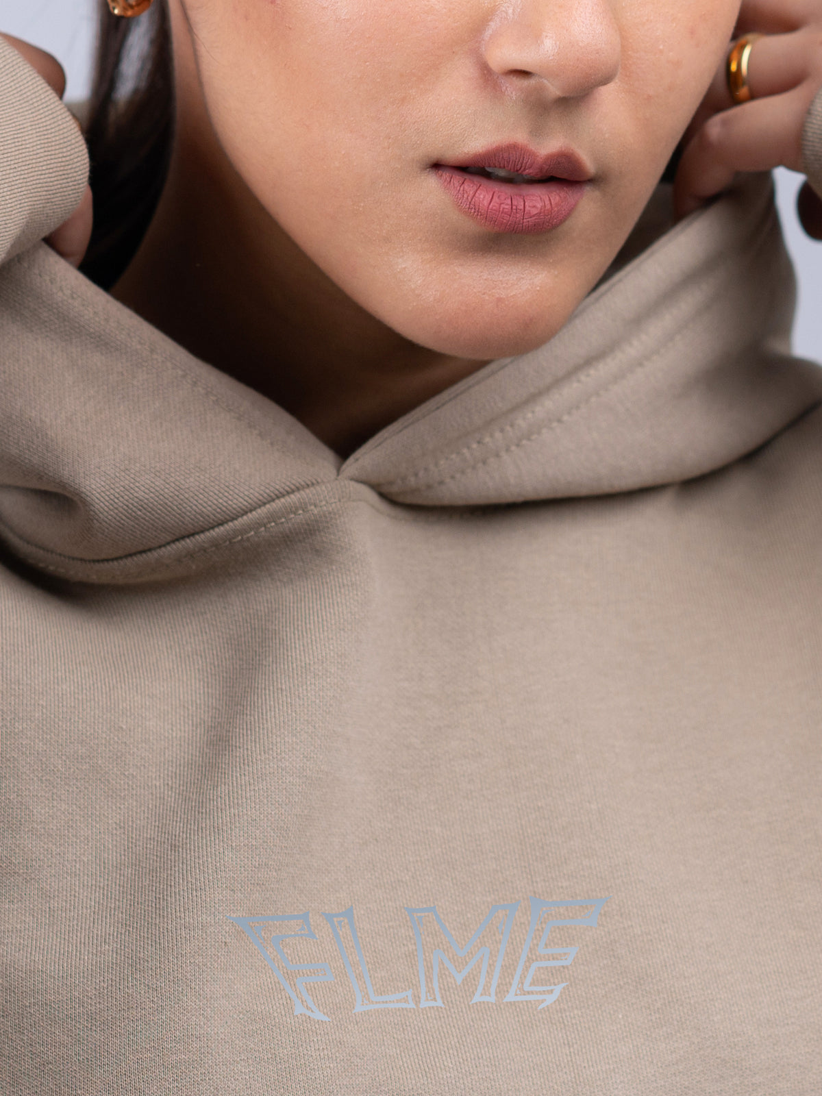 Cream Blank Hoodie