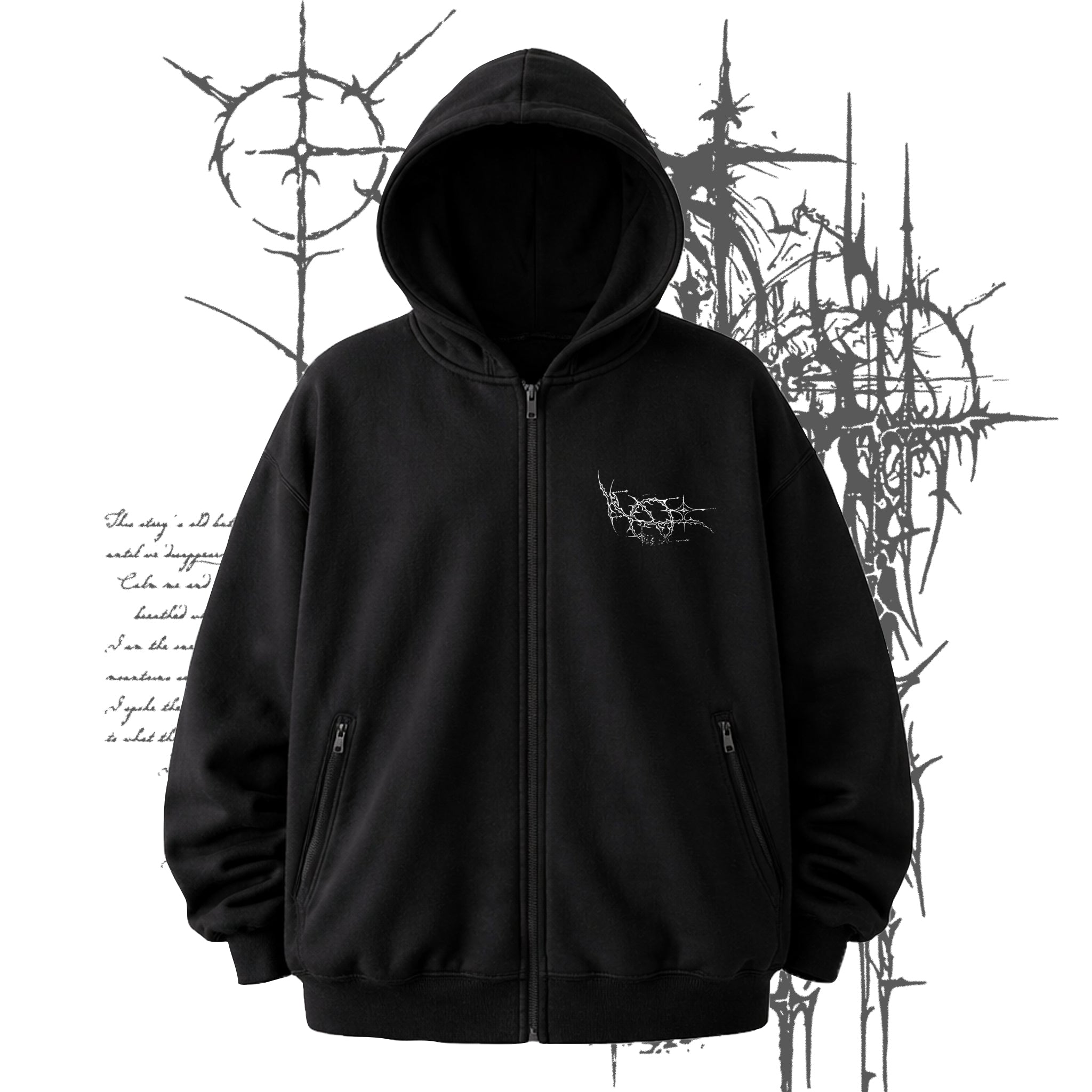 GOTHIC GOD OVERSIZED ZIPPER