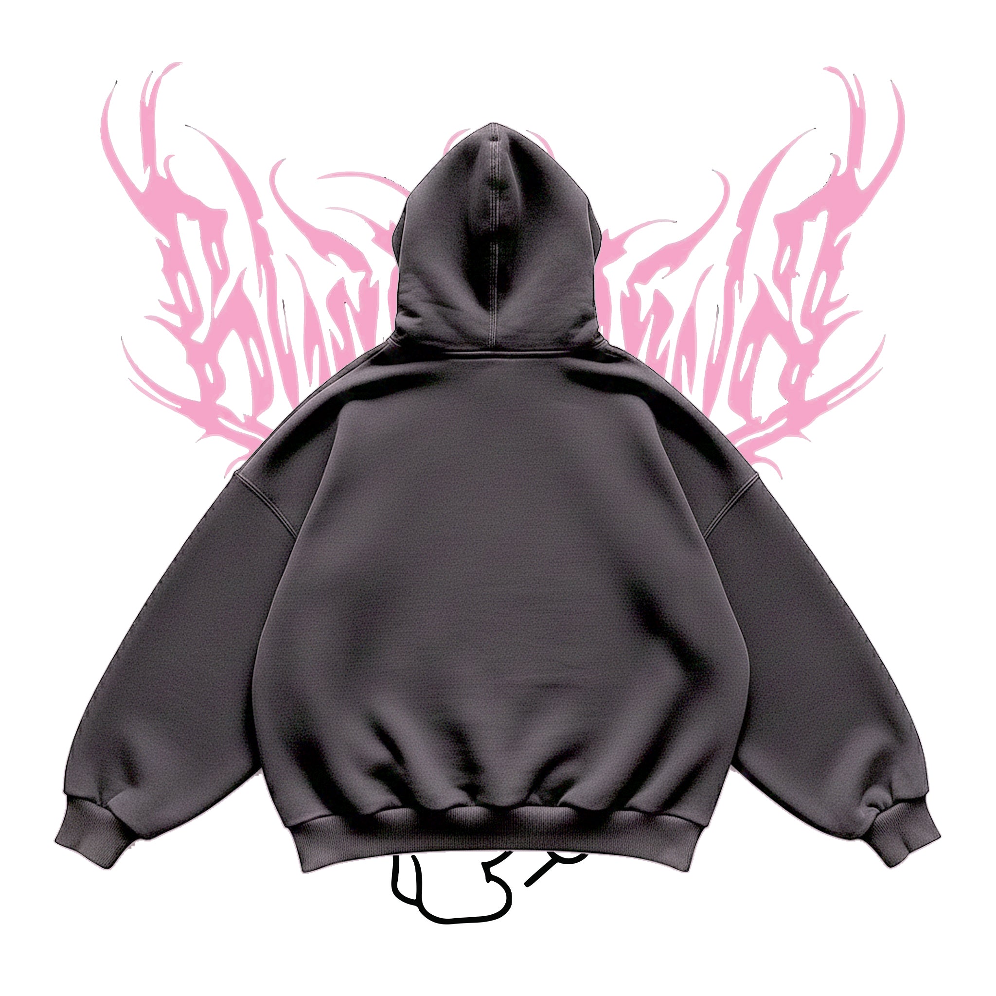 Kuromi Metallic Grey Hoodie