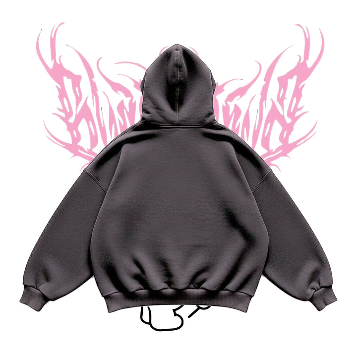 Kuromi Metallic Grey Hoodie