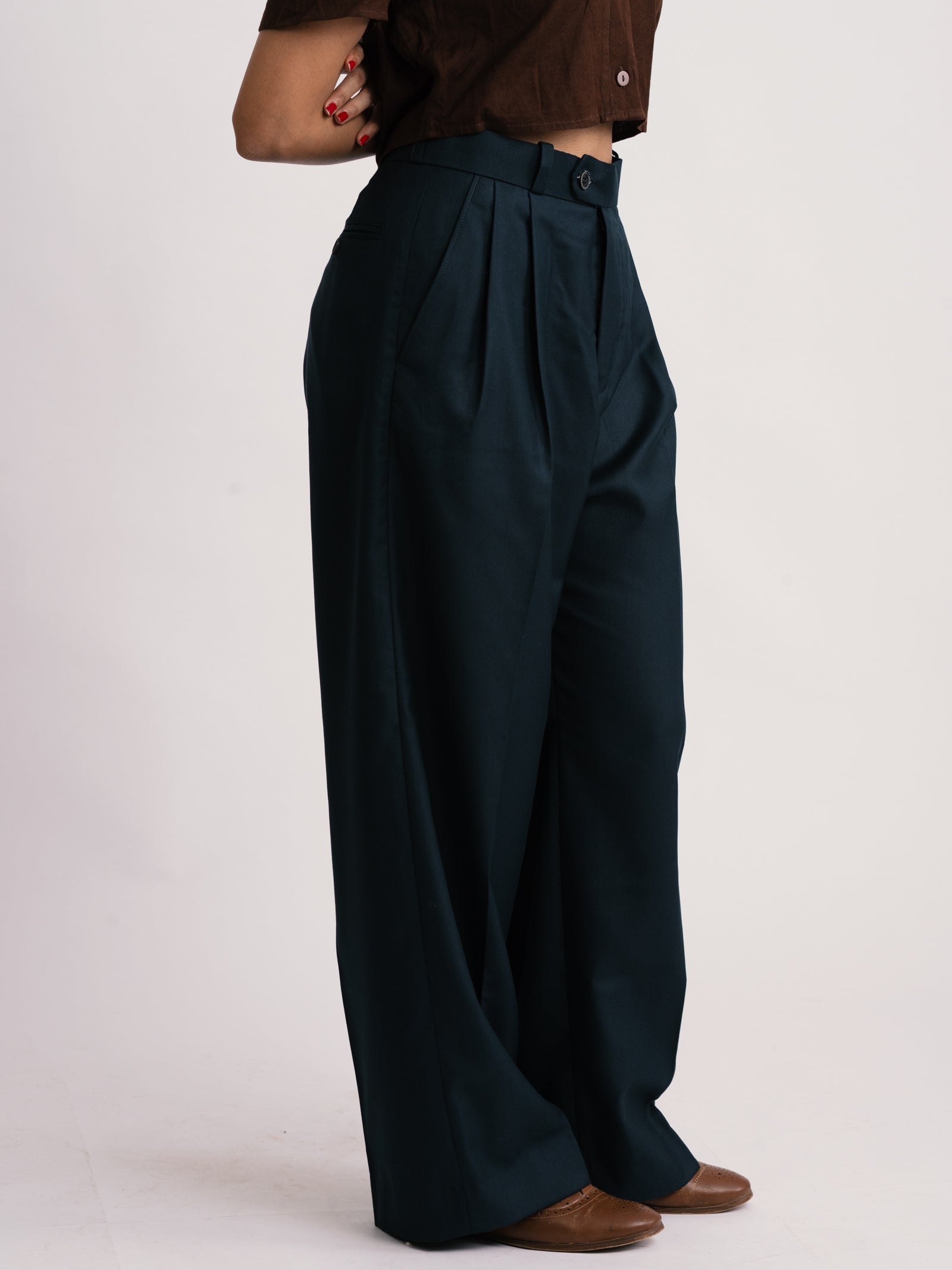 Forest Noir Wide Leg Pants (WOMEN)