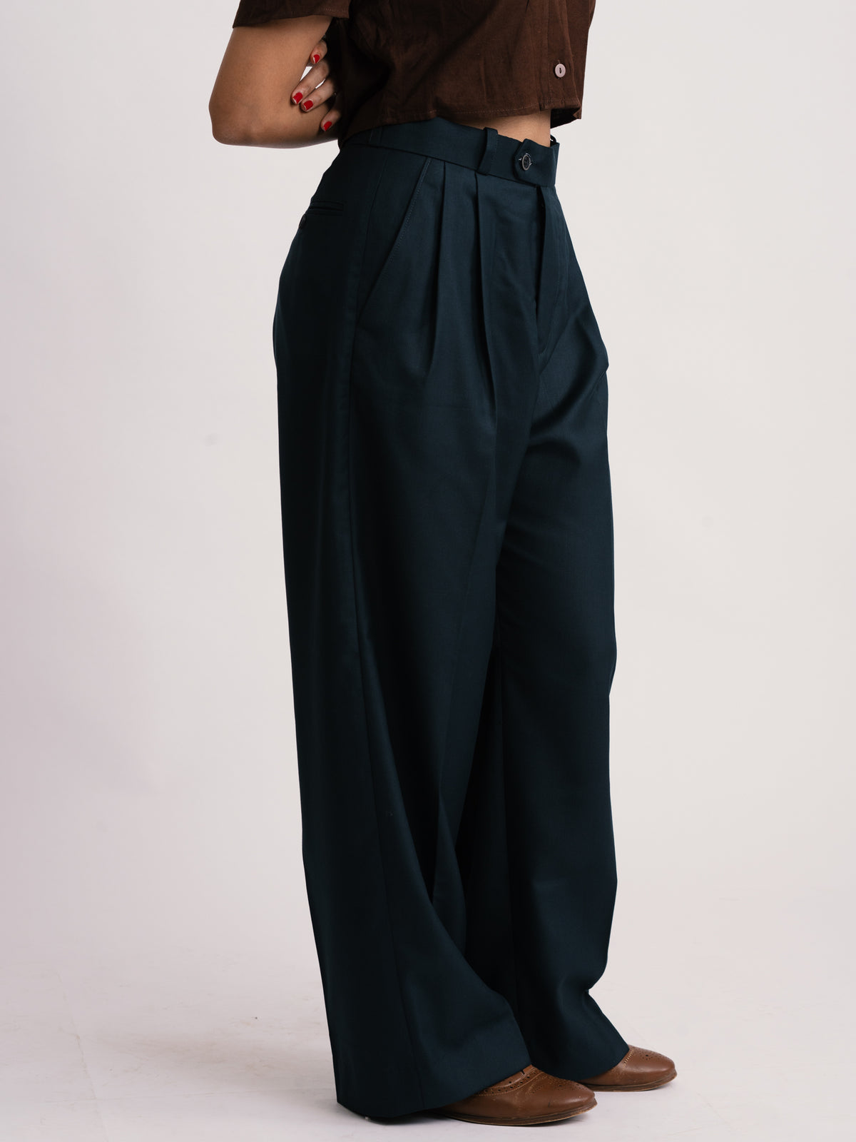 Forest Noir Wide Leg Pants (WOMEN)