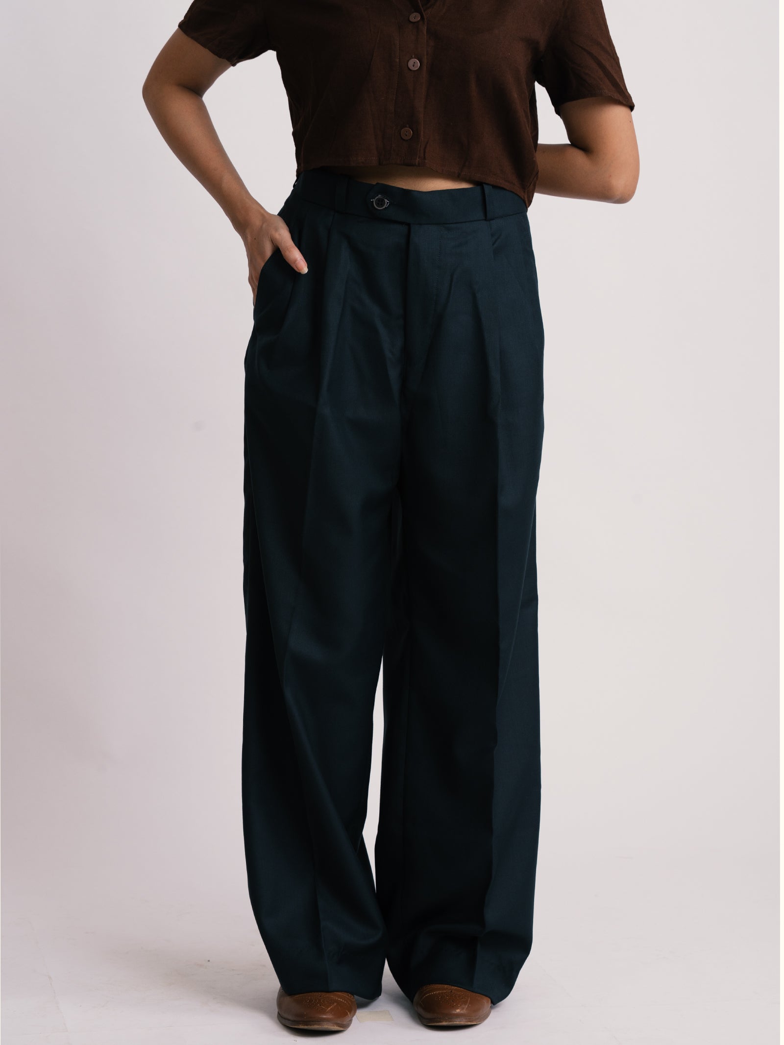Forest Noir Wide Leg Pants (WOMEN)