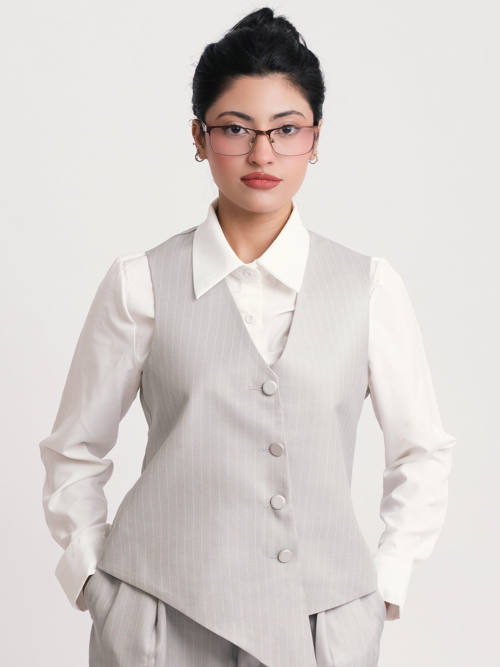 FEMME NOIR PINSTRIPE VEST (WOMEN)