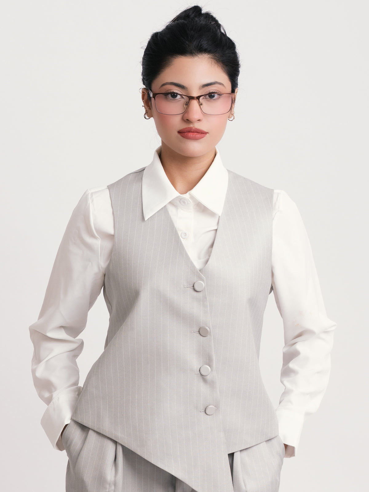FEMME NOIR PINSTRIPE VEST (WOMEN)