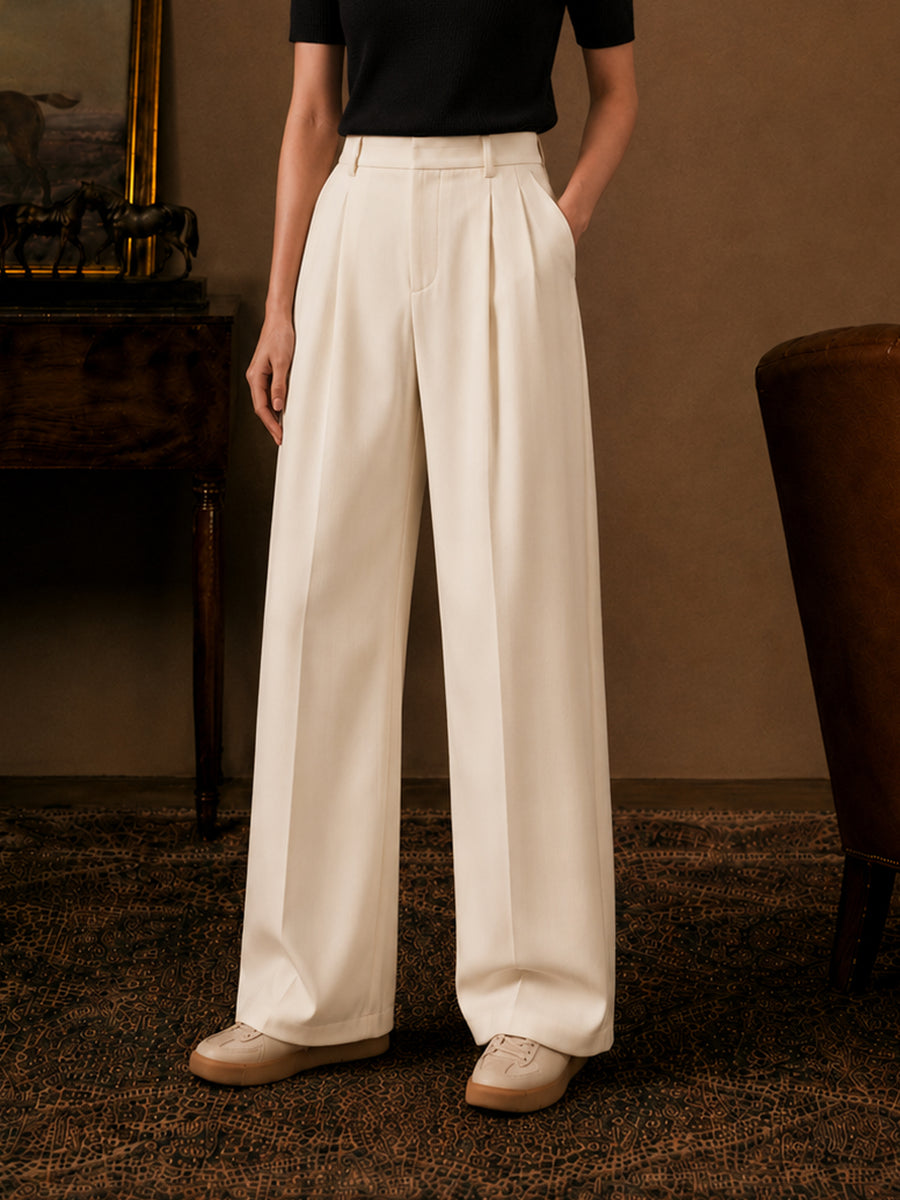 Off White Formal Wide Leg Pants (Women)