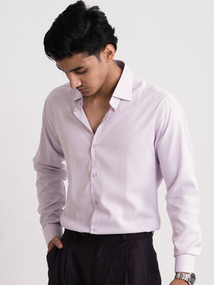 100% LINEN STRUCTURED SHIRT - Viola