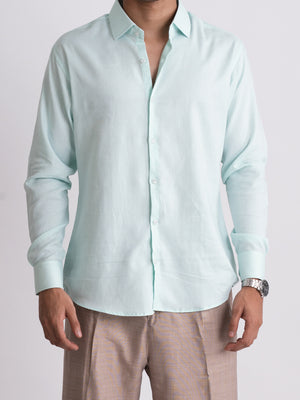 100% LINEN STRUCTURED SHIRT - SEREIN